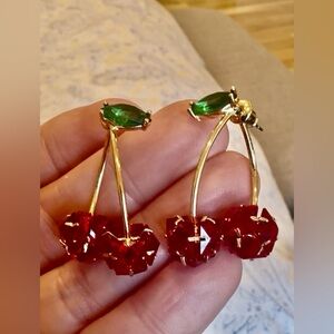 Piper K Red and Green Cherry earrings Earrings